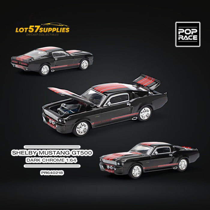 Pop Race Shelby Mustang GT500 Dark Chrome 1:64 - for just $22.99! 