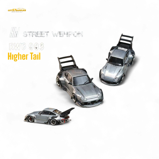 Street Weapon Porsche RWB 993 Raw Varnish Color High Wing 1:64 - for just $31.99! 