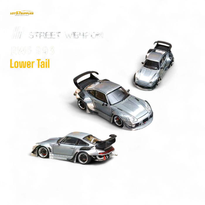 Street Weapon Porsche RWB 993 Raw Varnish Color Low Wing 1:64 - for just $31.99! 