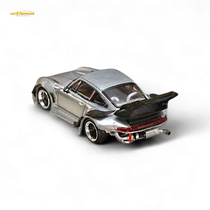 Street Weapon Porsche RWB 993 Raw Varnish Color High Wing 1:64 - for just $31.99! 
