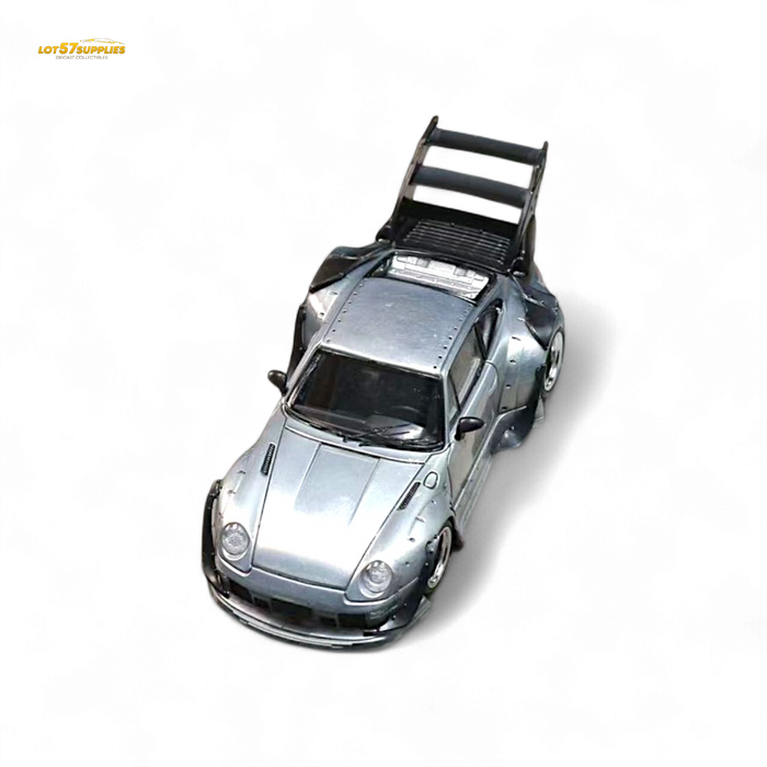 Street Weapon Porsche RWB 993 Raw Varnish Color High Wing 1:64 - for just $31.99! 