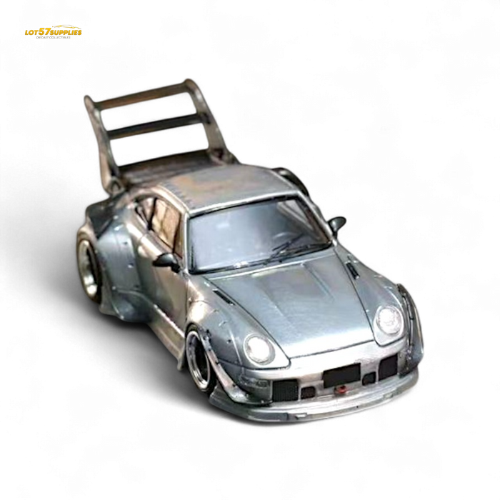 Street Weapon Porsche RWB 993 Raw Varnish Color High Wing 1:64 - for just $31.99! 