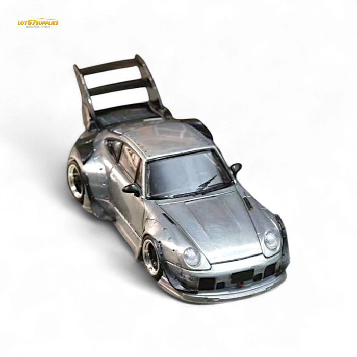 Street Weapon Porsche RWB 993 Raw Varnish Color High Wing 1:64 - for just $31.99! 