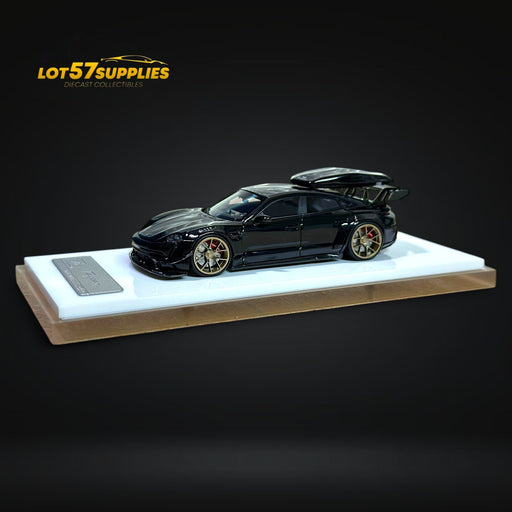 Error404 X Zephyr Designz Taycan in Black with Roof Box 1:64 - for just $74.99! 