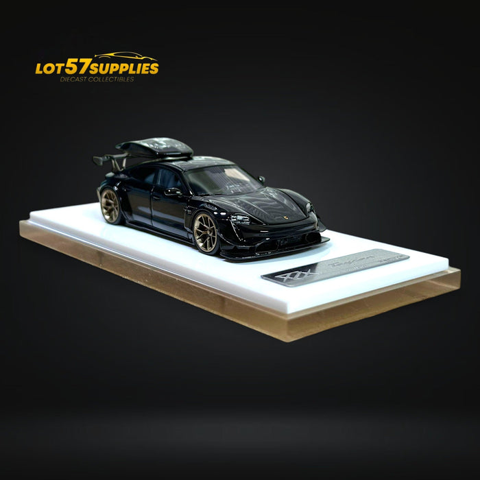 Error404 X Zephyr Designz Taycan in Black with Roof Box 1:64 - for just $74.99! 