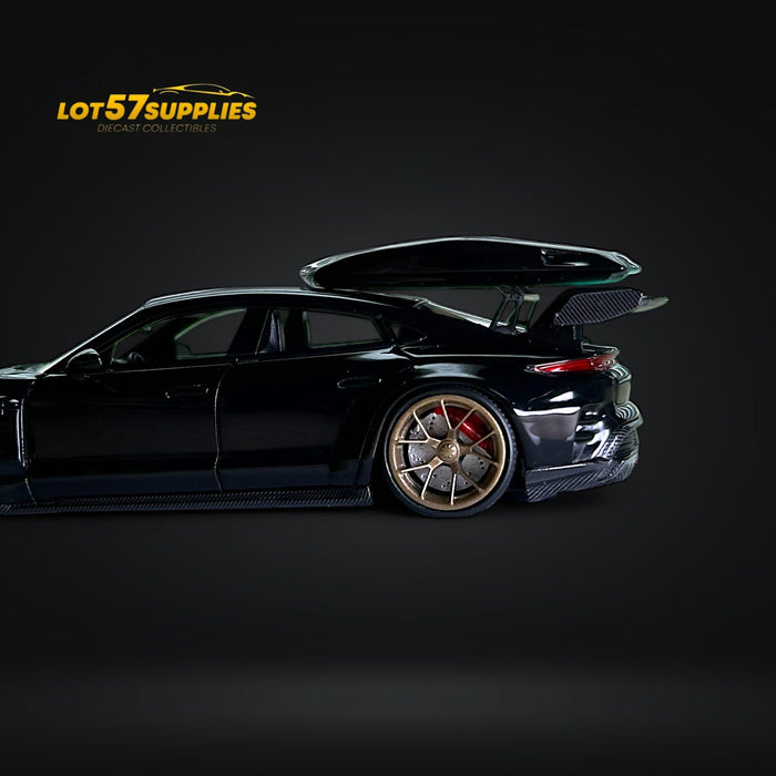 Error404 X Zephyr Designz Taycan in Black with Roof Box 1:64 - for just $74.99! 