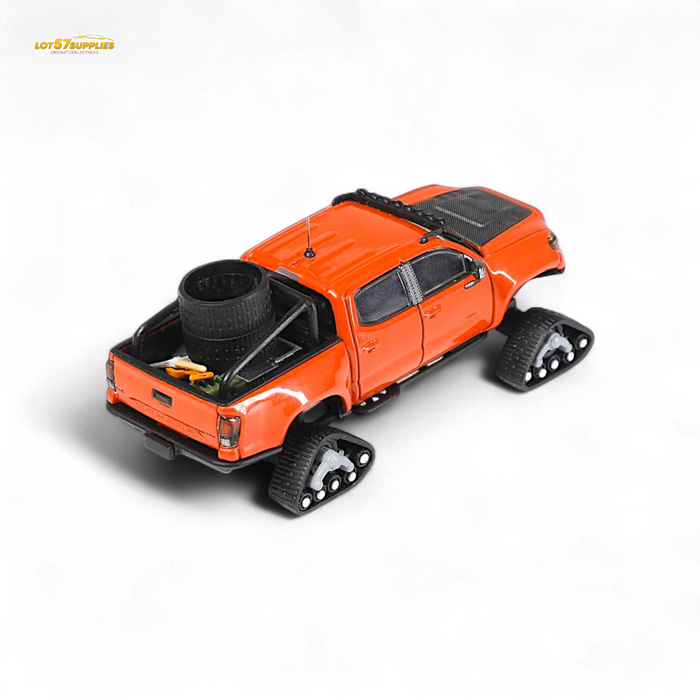 GCD Toyota TACOMA in Orange Red & 3PMSF Tires 1:64 - for just $39.99! 