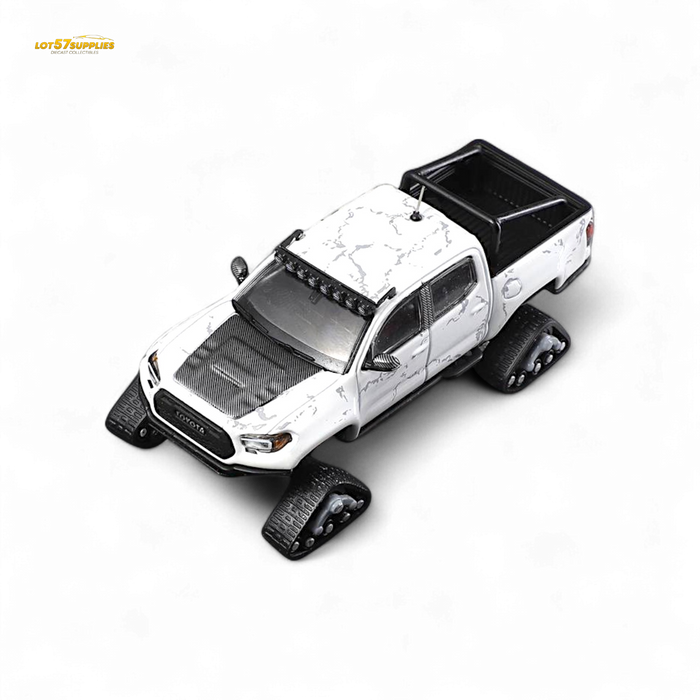 GCD Toyota TACOMA SNOW VERSION in White & 3PMSF Tires 1:64 - for just $39.99! 