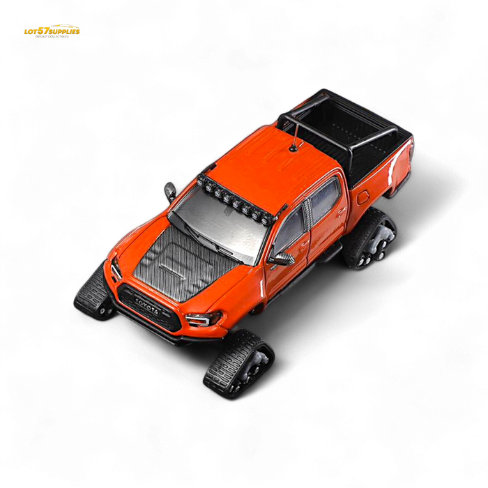GCD Toyota TACOMA in Orange Red & 3PMSF Tires 1:64 - for just $39.99! 