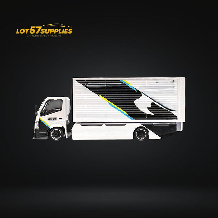 MicroTurbo HINO 300 Custom Box Truck White - Black Livery 1:64 - for just $44.99! 