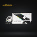 MicroTurbo HINO 300 Custom Box Truck White - Black Livery 1:64 - for just $44.99! 