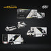 MicroTurbo HINO 300 Custom Box Truck White - Black Livery 1:64 - for just $44.99! 
