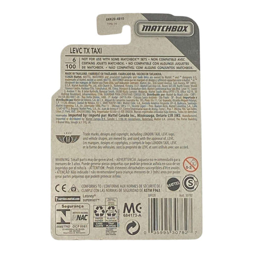 Matchbox Levc TX Taxi | MBX City Series 6/100 - for just $1.99! 