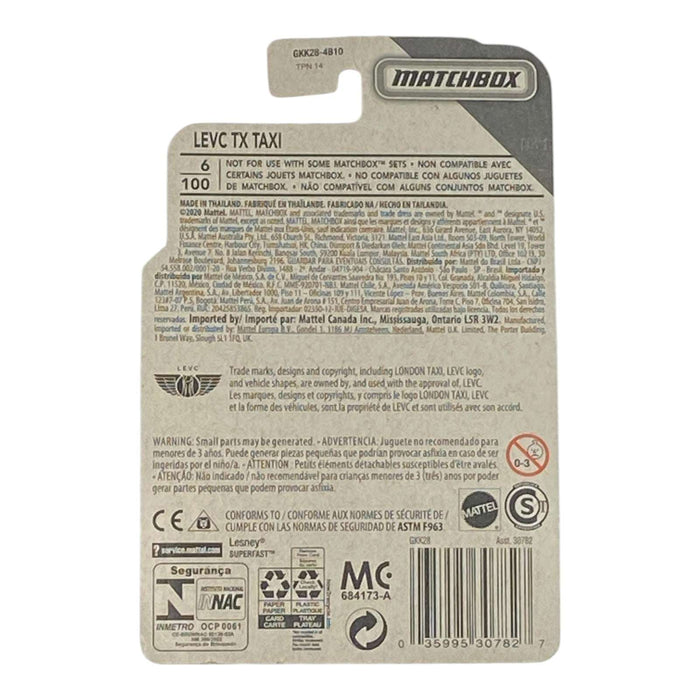Matchbox Levc TX Taxi - MBX City Series 6/100 - for just $1.79! 