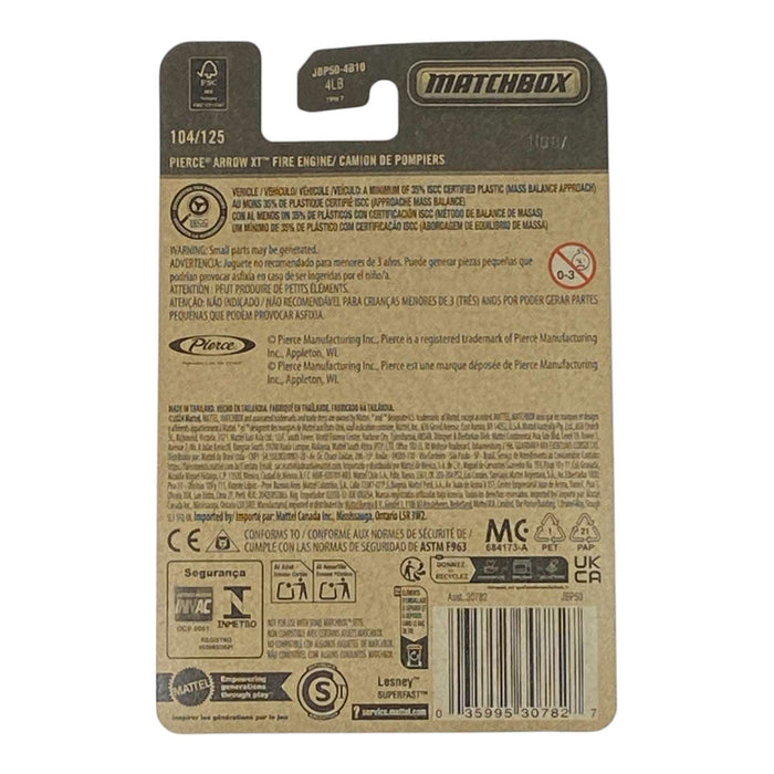 Matchbox Pierce Arrow XT Fire Engine / Camion De Pompiers - 104/125 - for just $1.79! 