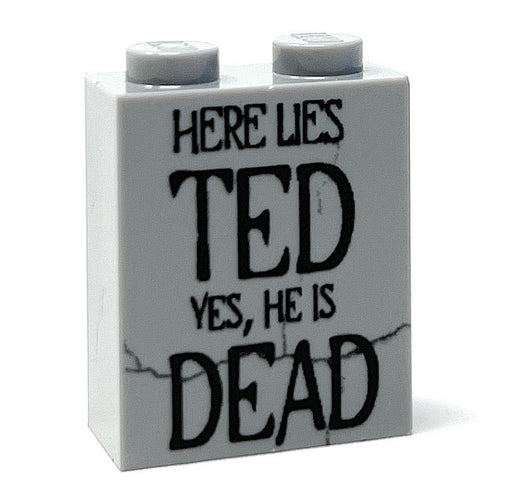 Here Lies TED, He is DEAD Tombstone (Halloween) (1x2x2 Brick) - B3 Customs - Just $2! Shop now at Retro Gaming of Denver