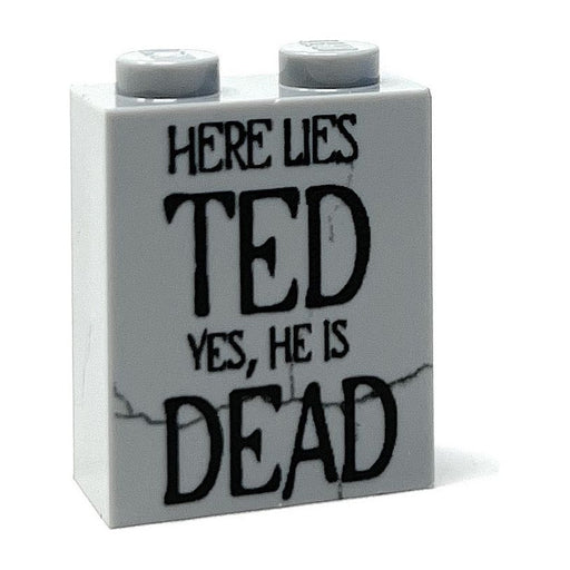 Here Lies TED, He is DEAD Tombstone (Halloween) (1x2x2 Brick) (LEGO) - Premium  - Just $2! Shop now at Retro Gaming of Denver