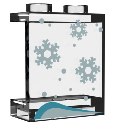 Window with Snow, Snowflakes - Custom Printed LEGO 1x2x2 Panel, B3 Customs - Premium  - Just $2.49! Shop now at Retro Gaming of Denver