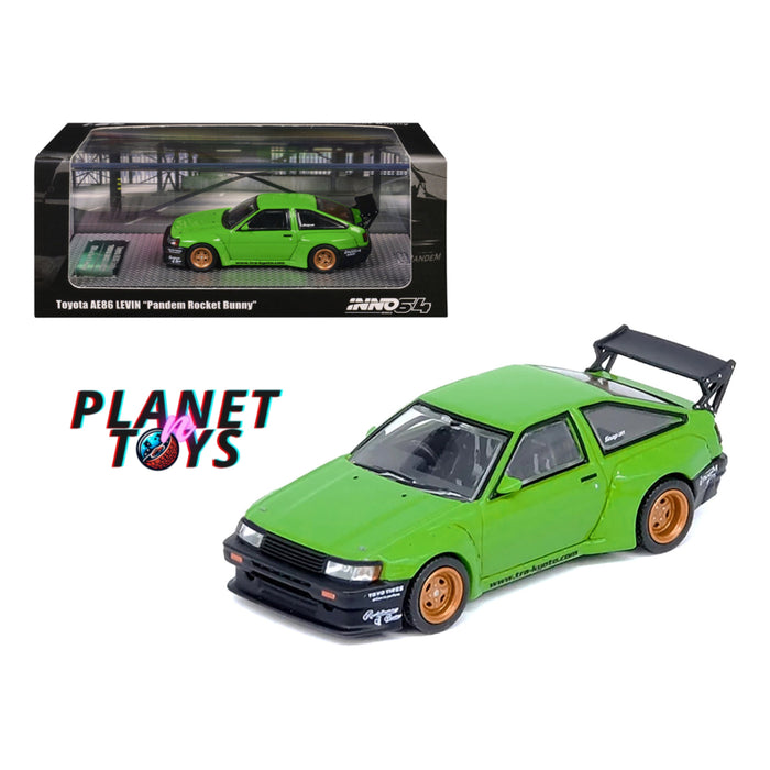 Toyota AE86 Levin Pandem Rocket Bunny Green Inno64 Scale 1/64 - for just $21.99! 