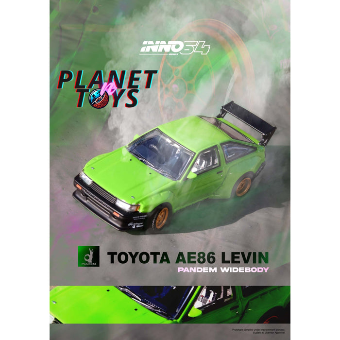 Toyota AE86 Levin Pandem Rocket Bunny Green Inno64 Scale 1/64 - for just $21.99! 