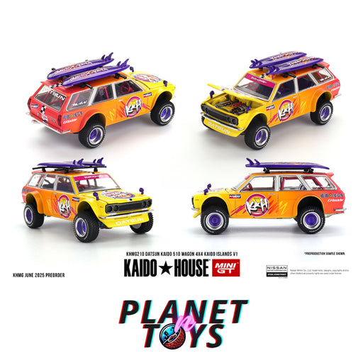 Kaido House x Mini GT 1:64 Datsun KAIDO 510 Wagon 4×4 Kaido ISLANDS V1- Orange - for just $21.99! 