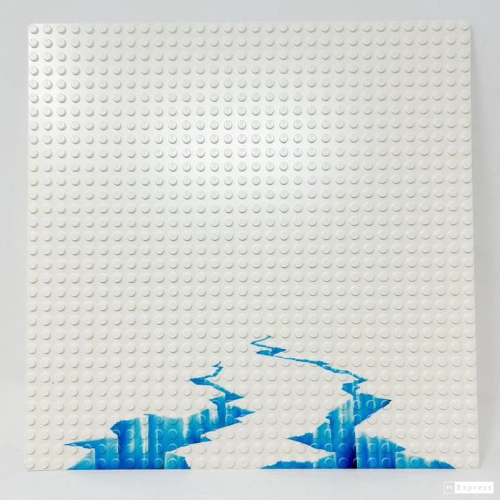 Arctic Cracked Ice / Glacier Baseplate made with LEGO baseplate - Premium  - Just $24.99! Shop now at Retro Gaming of Denver