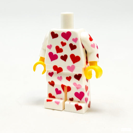 Hearts Valentine's Day PJs Minifig Body made with LEGO parts (LEGO) - Premium  - Just $11.99! Shop now at Retro Gaming of Denver