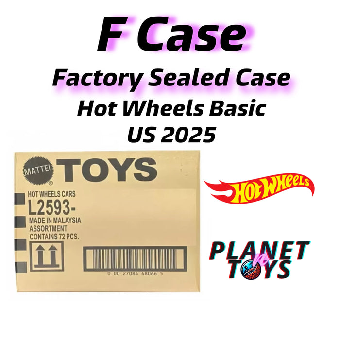 Hot Wheels Basic 2025 F Case 72 Pcs - Factory Sealed Case - for just $129.99! 