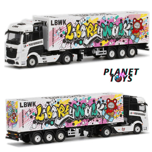 Mini GT 1:64 Mercedes-Benz Actros w/ 40 Ft Container LBWK Kuma Graffiti #333 - for just $139.99! 