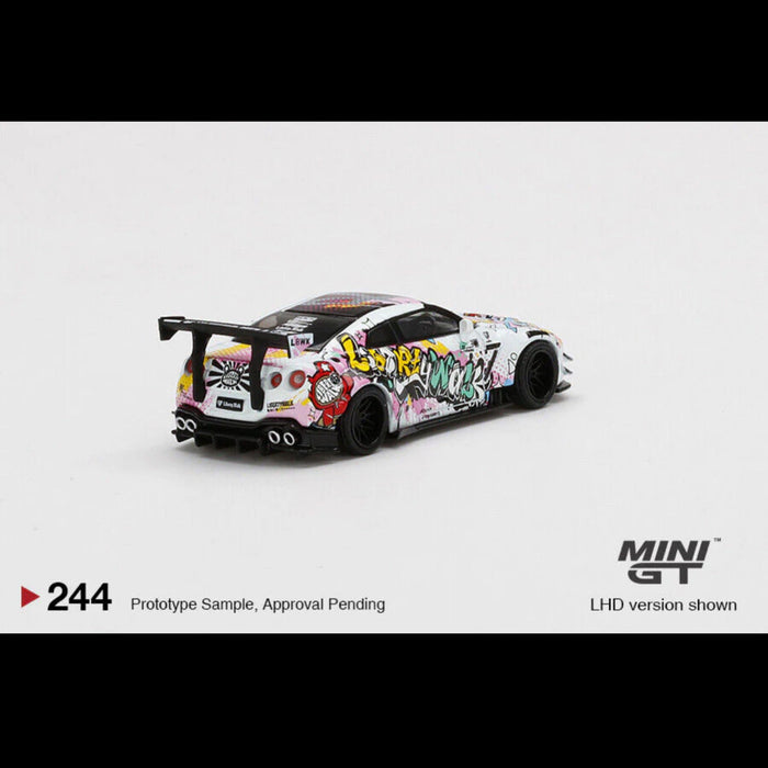 Mini GT 1:64 LB-Works Nissan GT-R R35 Type 2 Rear Wing Ver 3 Kuma Graffiti #244 - for just $105.99! 