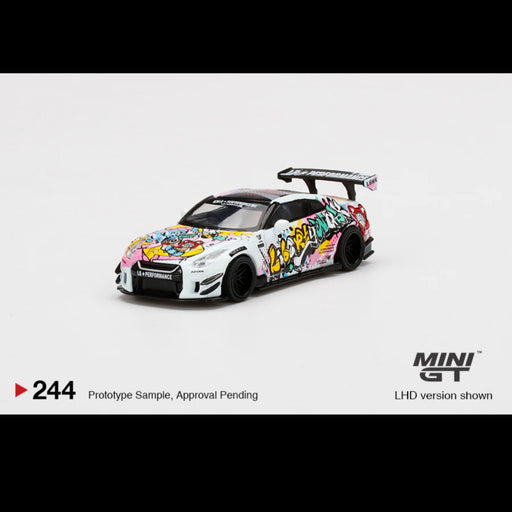 Mini GT 1:64 LB-Works Nissan GT-R R35 Type 2 Rear Wing Ver 3 Kuma Graffiti #244 - for just $105.99! 
