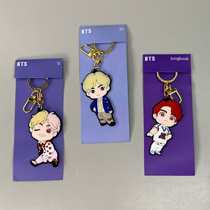 BTS 3-PACK! Kpop Korean Tag Keychain Figures of BTS Members V, Jungkook & Jin (New) - for just $4! 