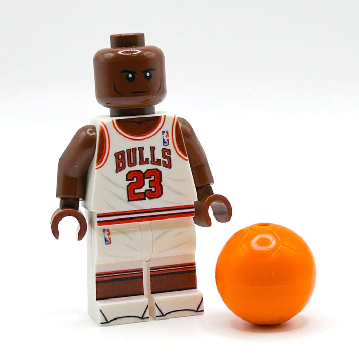 MJ #23 (White Jersey) Basketball Player Minifig made using LEGO parts - B3 Customs - Just $24.99! Shop now at Retro Gaming of Denver