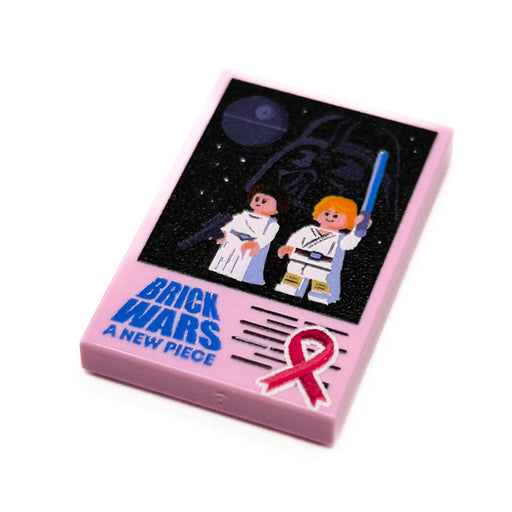 Limited Production! Pink (Break Cancer Awareness) Brick Wars: A New Piece Movie Tile Cover (2x3 Tile) - B3 Customs using LEGO parts (Copy) - Just $2.50! Shop now at Retro Gaming of Denver