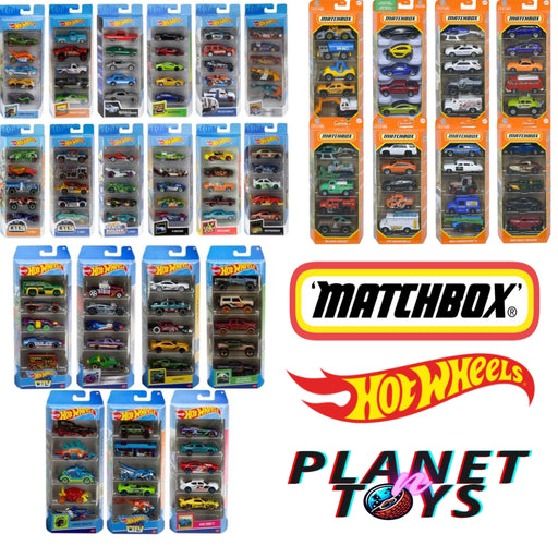 Hot Wheels / matchbox 5-cars Pack Assorted (Nissan, F1, Fast & Furious, Nightburnerz, Motor Show, & More) - for just $6.99! 