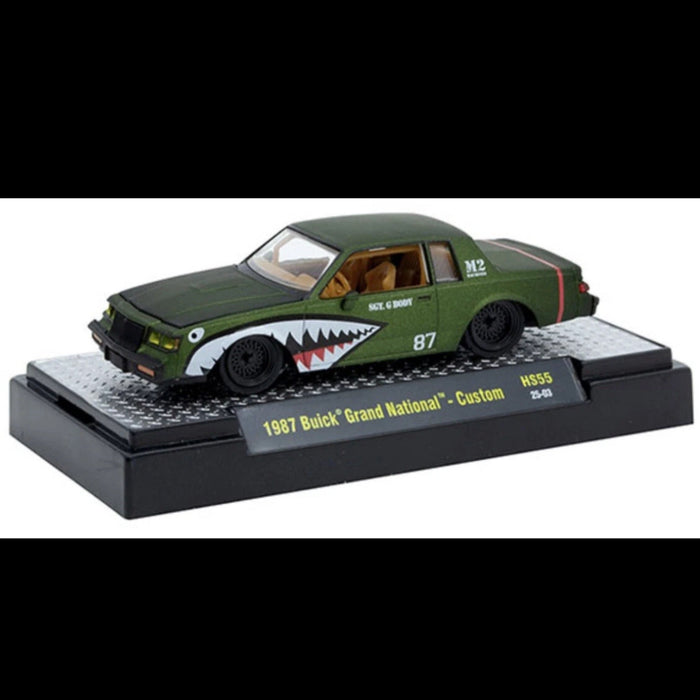 M2 Machines 1:64 1987 Buick Grand National Shark Mouth Primer Green 31500-HS55 - for just $14! 