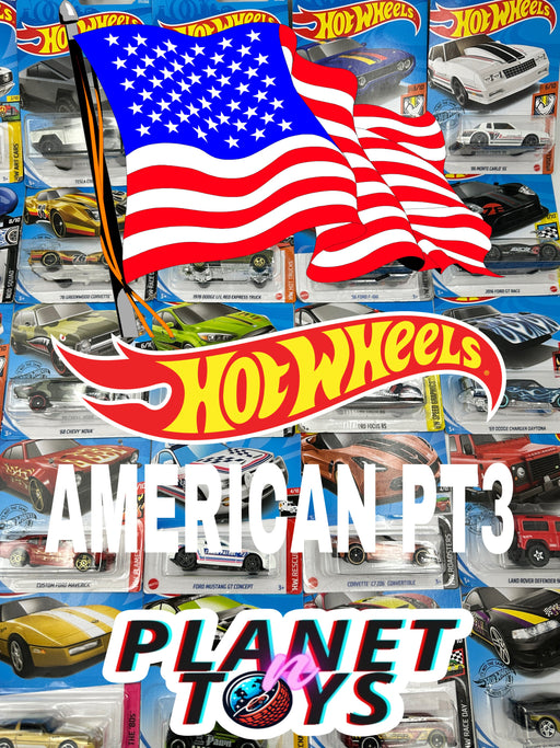 Hot Wheels American Power (V3)1:64 Diecast Assorted (Ford, Chevy, Dodge, Mustang, Corvette, GMC, Jeep, Merc, Camaro) - for just $2.99! 