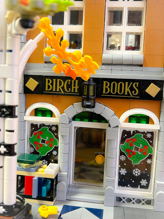 Christmas Wreath Winter Village 4x6 Glass Window made with LEGO part - B3 Customs - Just $5! Shop now at Retro Gaming of Denver