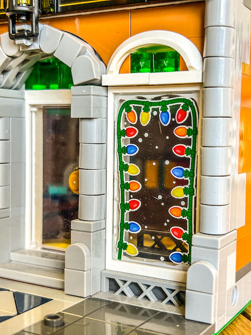 Christmas Lights 4x6 Glass Window made with LEGO part - B3 Customs - Just $5! Shop now at Retro Gaming of Denver