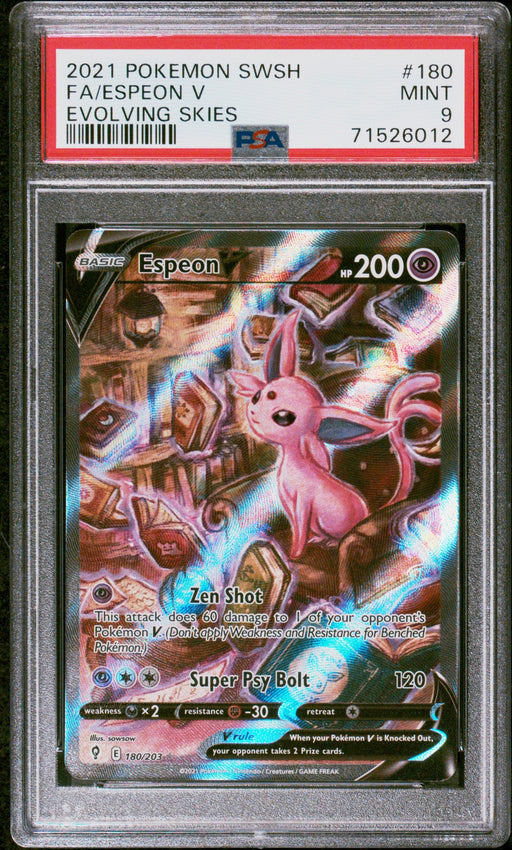 2021 POKEMON SWORD & SHIELD EVOLVING SKIES #180 FA/ESPEON V EVOLVING SKIES - for just $260! 