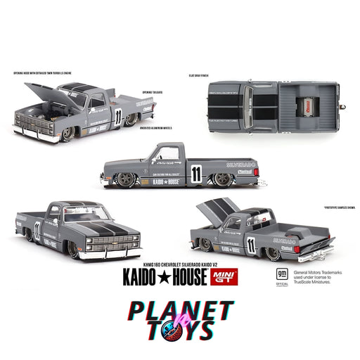 Kaido House x Mini GT 1:64 Chevrolet Silverado Kaido V2 – Grey - for just $19.99! 