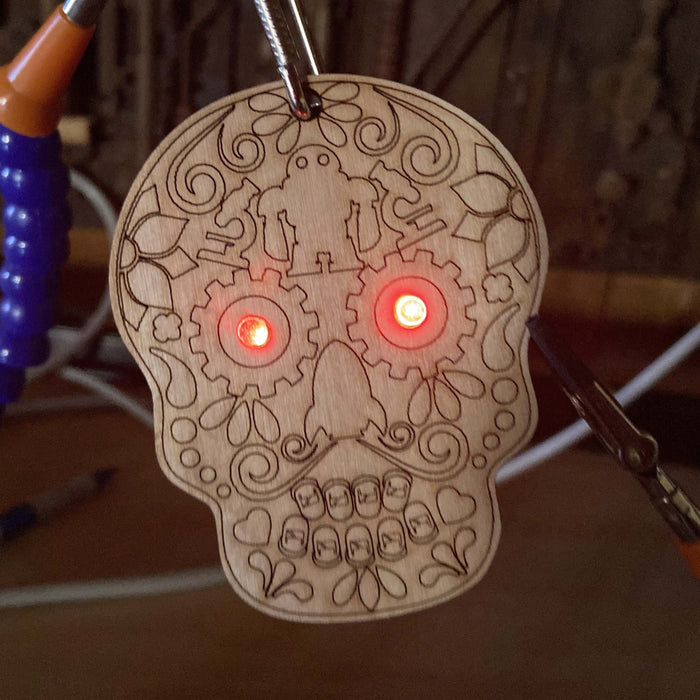 LED Wooden Maker Sugar Skull Kit - for just $7! 