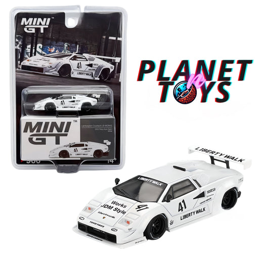 Mini GT 1:64 Lamborghini Countach LB-WORKS White 2024 Tokyo Auto Salon #966 - for just $14.99! 