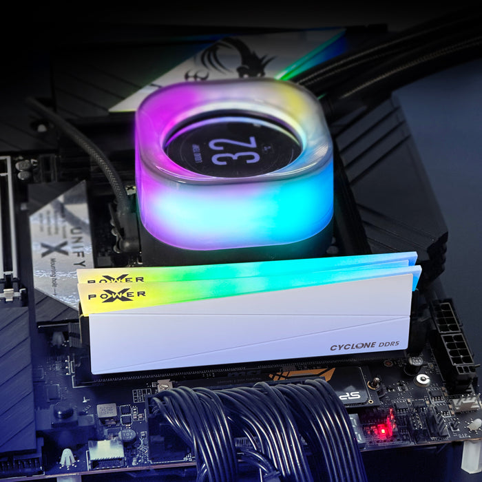 Silicon Power Cyclone RGB DDR5 7200MT/s (PC5-57600) CL34 16GB(1x16GB) Single Pack 1.4V Desktop Unbuffered DIMM - for just $272.97! 