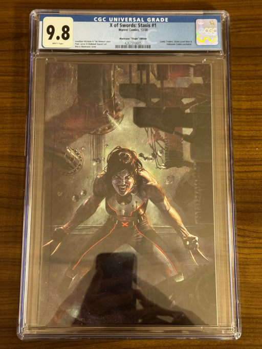 X OF SWORDS STASIS #1 MARCO MASTRAZZO UNKNOWN COMICS EXCLUSIVE VIRGIN VAR CGC 9.8 BLUE LABEL [IN STOCK] - for just $55! 
