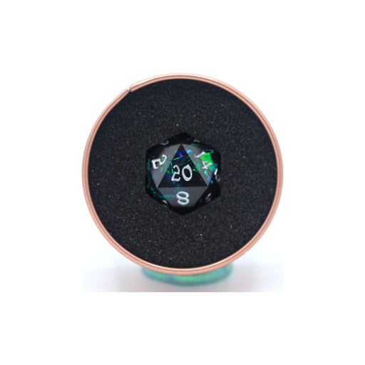 Single Captured Magic Hand Sanded Sharp Edge Resin d20 - Black - Premium Polyhedral Dice Set - Just $10.99! Shop now at Retro Gaming of Denver