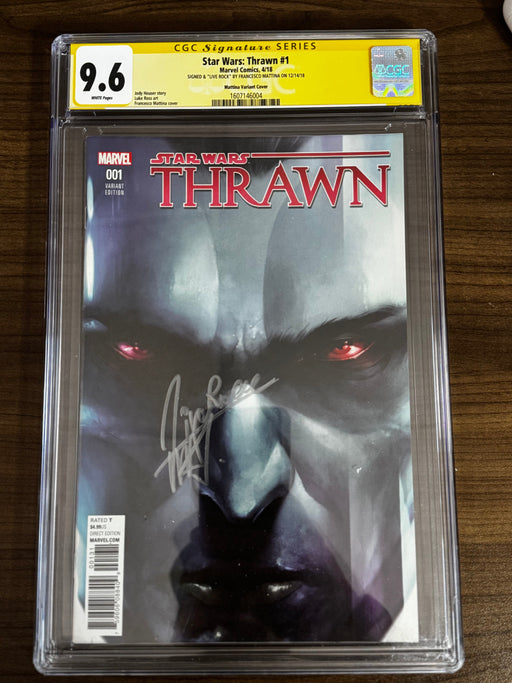 STAR WARS THRAWN #1 SIGNED BY FRANCESCO MATTINA 1:50 VAR CGC 9.6 SS YELLOW LABEL [IN STOCK] - for just $1200! 
