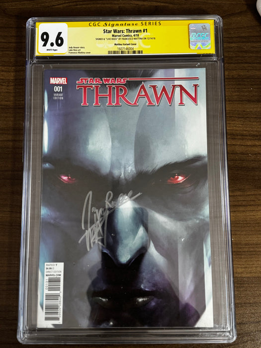 STAR WARS THRAWN #1 SIGNED BY FRANCESCO MATTINA 1:50 VAR CGC 9.6 SS YELLOW LABEL [IN STOCK] - for just $1200! 
