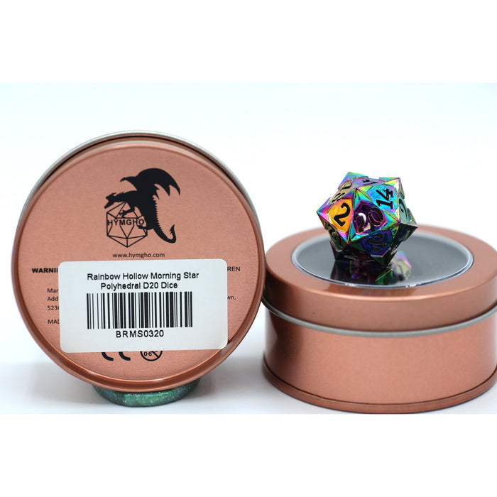 Single Morning Star Hollow D20 Dice - Prism Rainbow - Just $26.99! Shop now at Retro Gaming of Denver