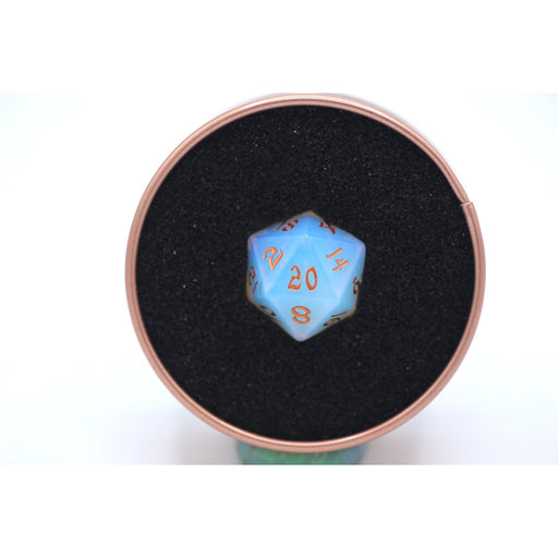 Single Gemstone Prismatic Glass D20 Dice - Opal - Premium Polyhedral Dice Set - Just $26.99! Shop now at Retro Gaming of Denver